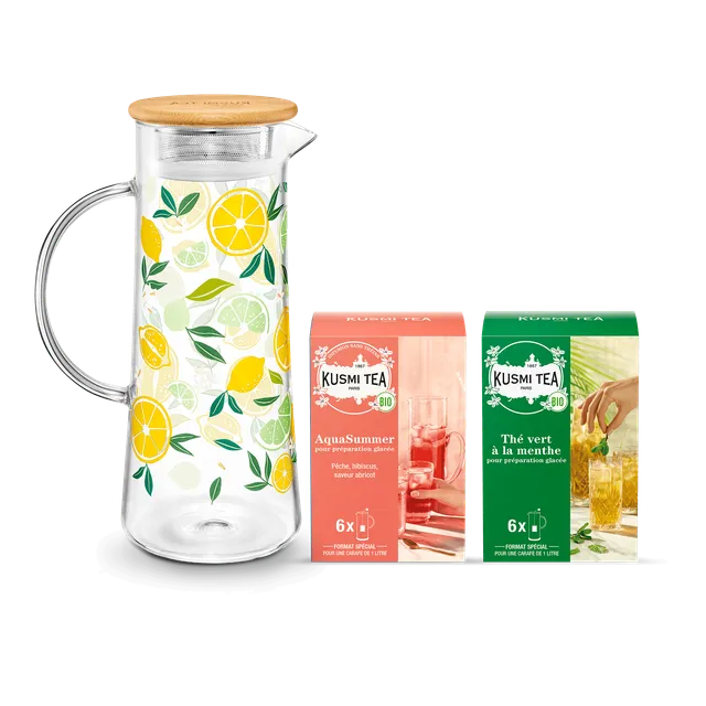 kusmi-tea-set-kit-t-freddo-con-caraffa-in-vetro-1-2-l image 1