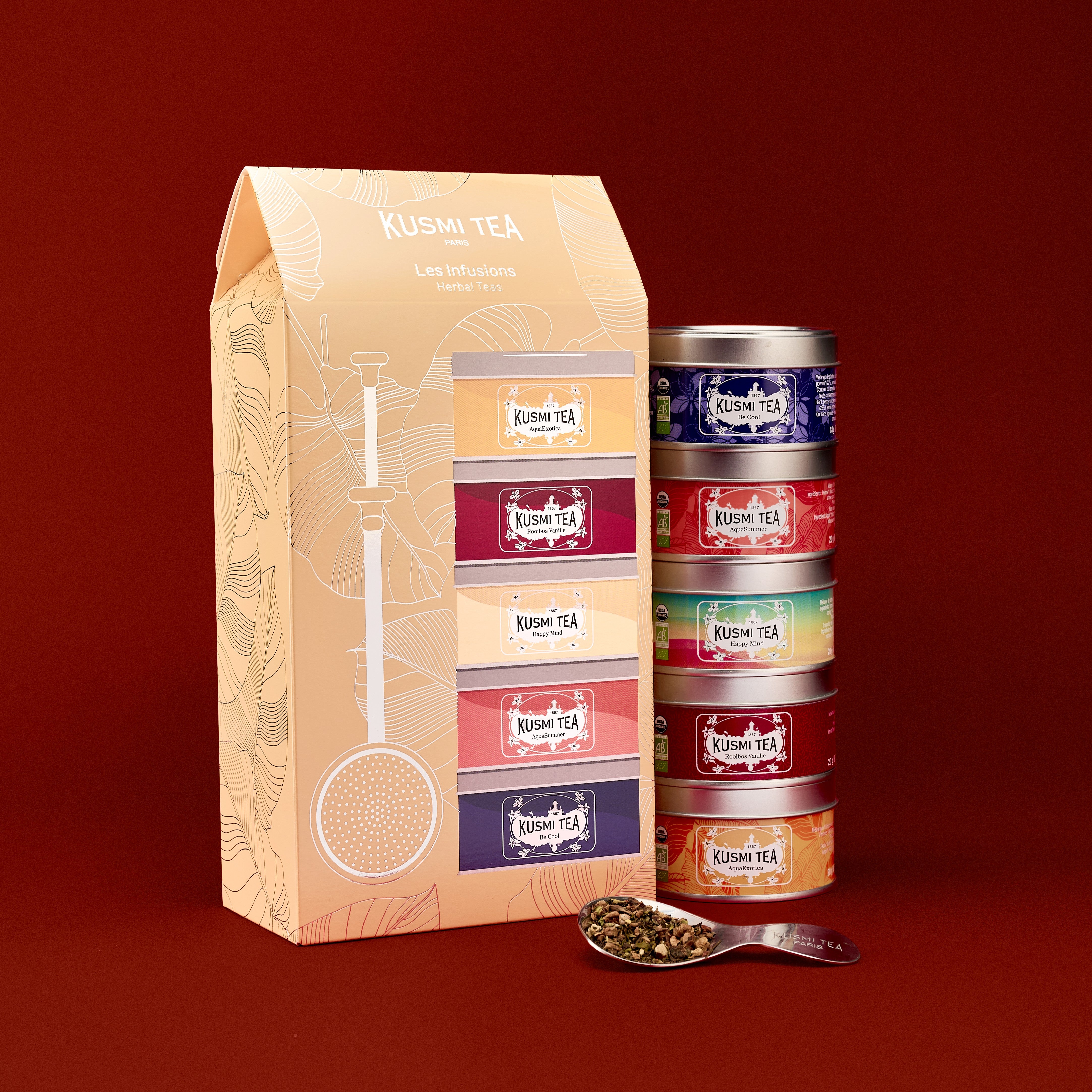 kusmi-tea-cofanetto-infusi-bio-con-infusore-5-miniature-filtro image 2