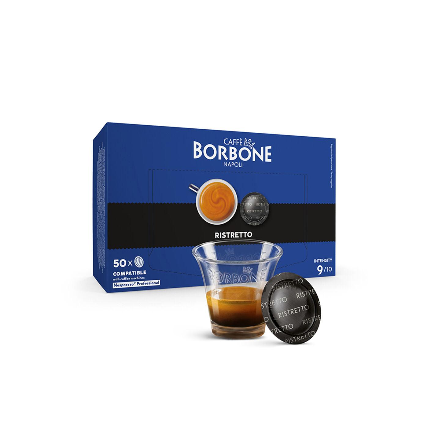 caff-borbone-capsule-compatibili-nespresso-professional-ristretto-intensit-9-10 image 2