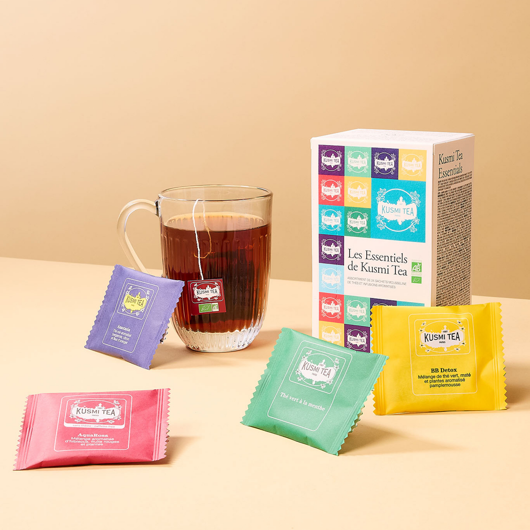 kusmi-tea-les-essentiels-bio-cofanetto-24-bustine-8-mix-t-e-infusi image 3