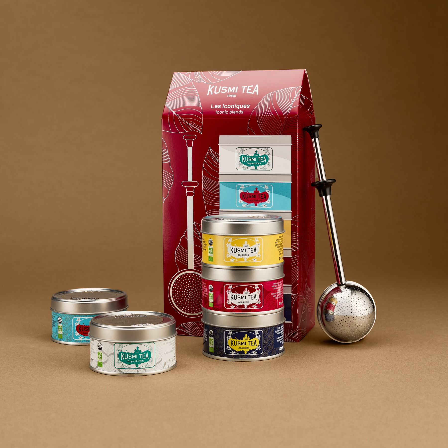 kusmi-tea-cofanetto-iconico-bio-5-mini-t-sfusi-con-infusore image 2