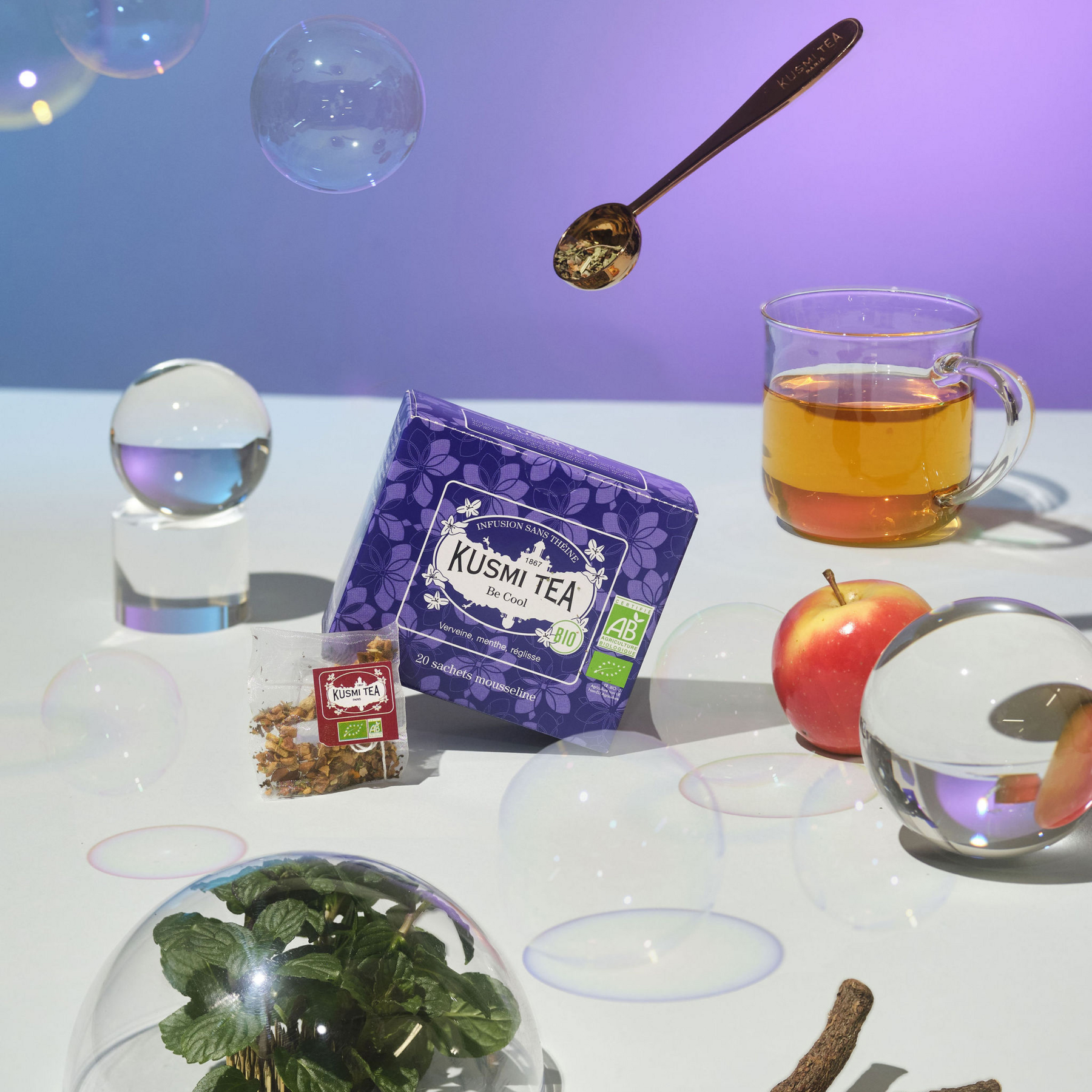 kusmi-tea-be-cool-bio-infuso-menta-e-piante image 2
