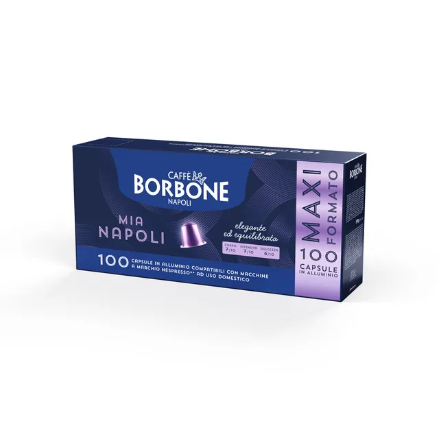 caff-borbone-mia-napoli-oro-100-capsule-alluminio-compatibili-nespresso image 1