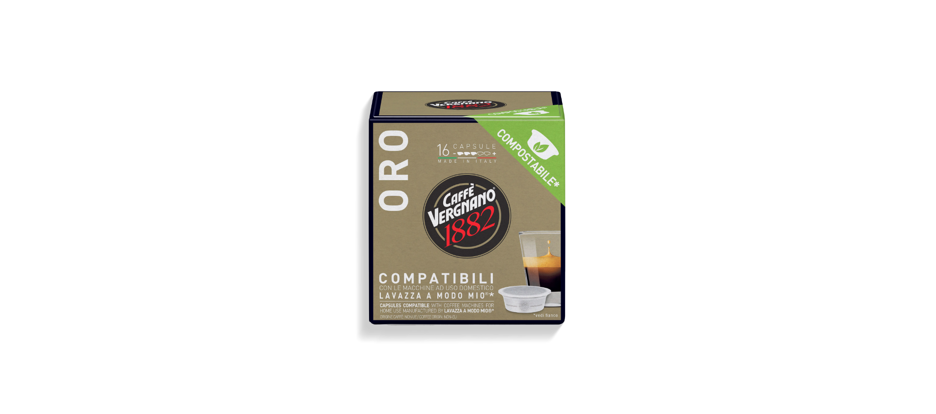 caff-vergnano-oro-arabica-16-capsule-compostabili-compatibili-lavazza-a-modo-mio image 1