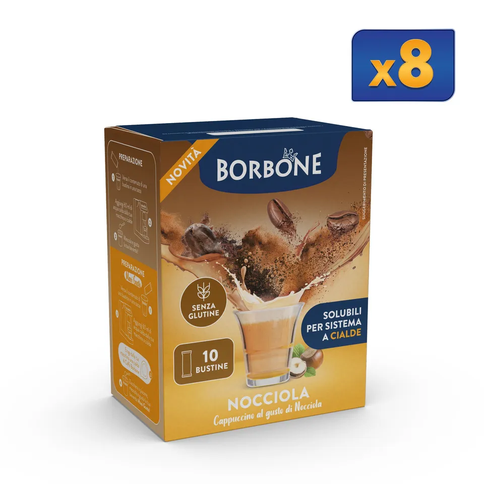 caff-borbone-stick-cappuccino-alla-nocciola-preparato-solubile-in-stick-per-sist image 1