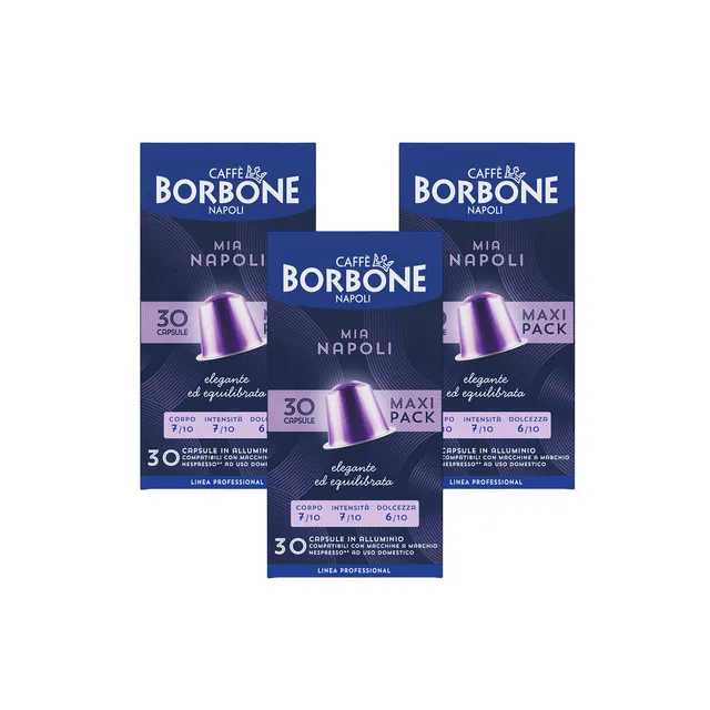 caff-borbone-mia-napoli-miscela-oro-capsule-alluminio-compatibili-nespresso image 1