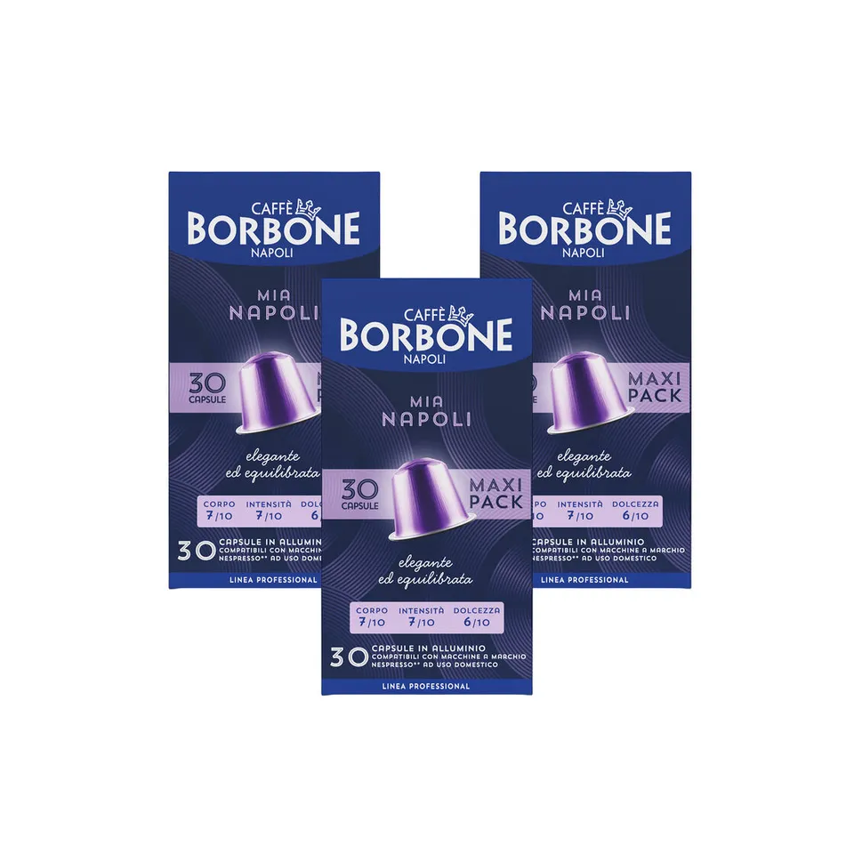 caff-borbone-mia-napoli-miscela-oro-capsule-alluminio-compatibili-nespresso image 1