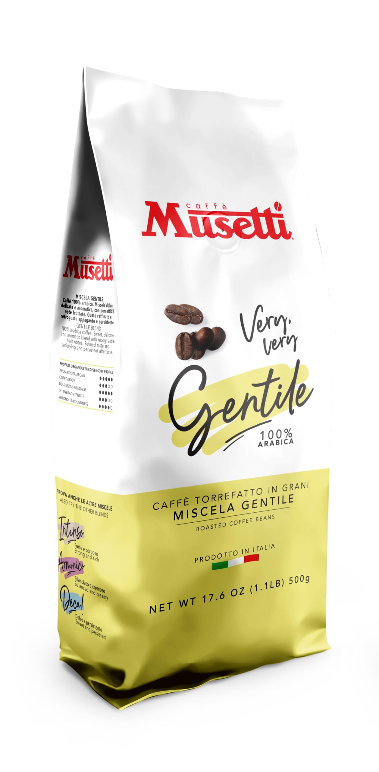 caff-musetti-gentile-caff-in-grani-100-arabica-500-g-intensit-3-5 image 1