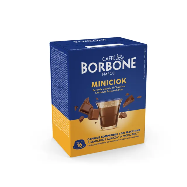 caff-borbone-miniciok-capsule-compatibili-lavazza-a-modo-mio-al-gusto-cioccolata image 1