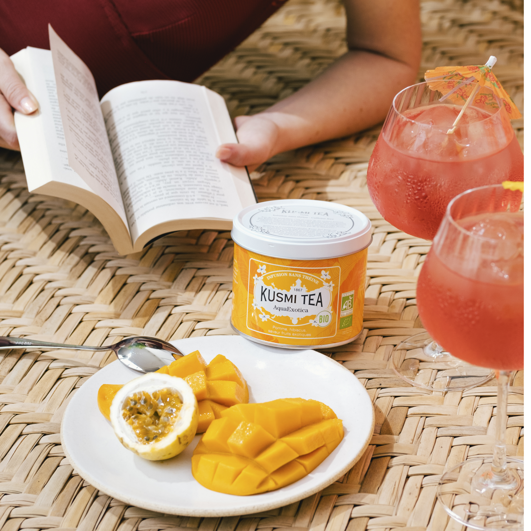 kusmi-tea-aquaexotica-bio-infuso-biologico-ibisco-mango-e-dragon-fruit image 2