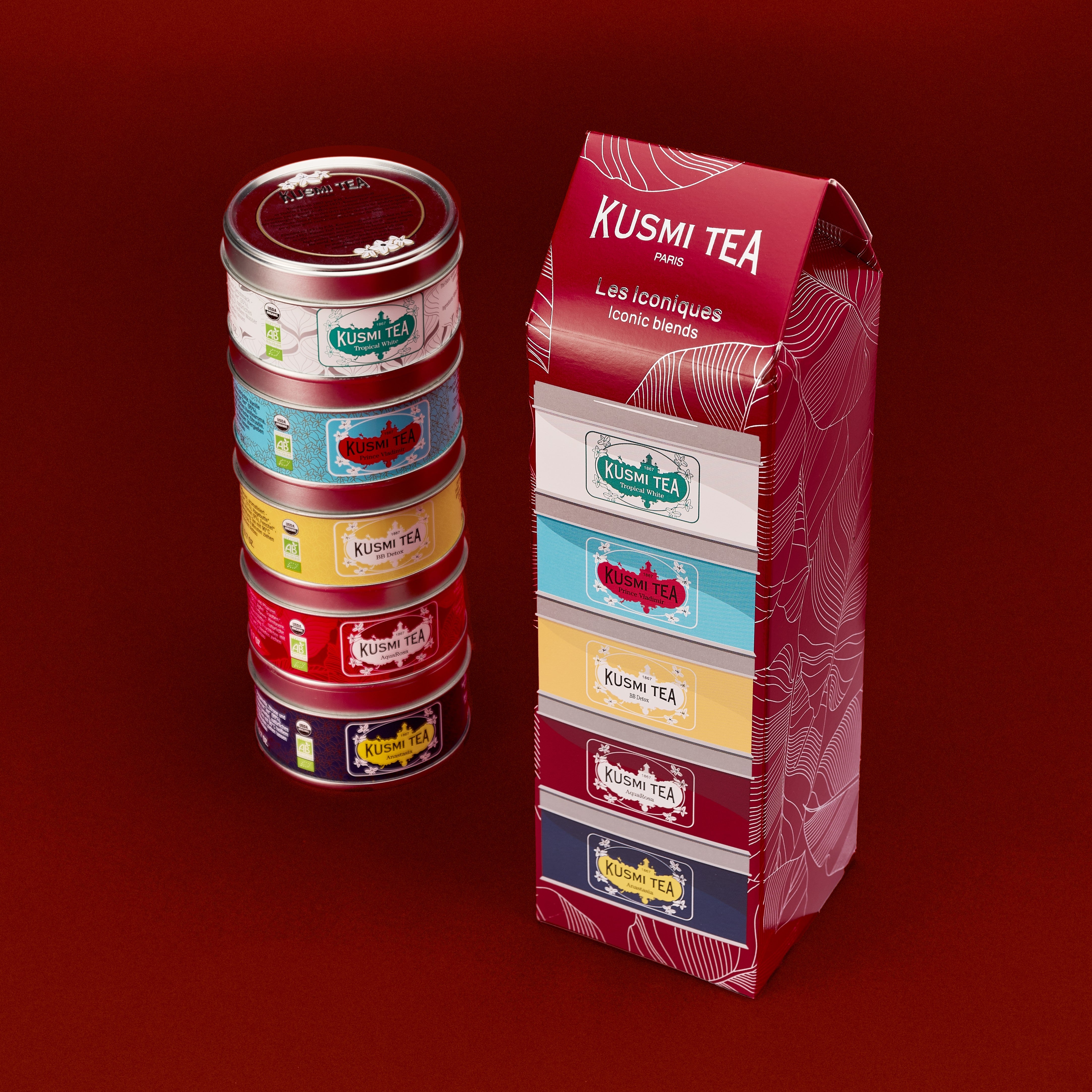 kusmi-tea-cofanetto-iconico-bio-5-t-e-infusi-in-miniatura-sfusi image 2