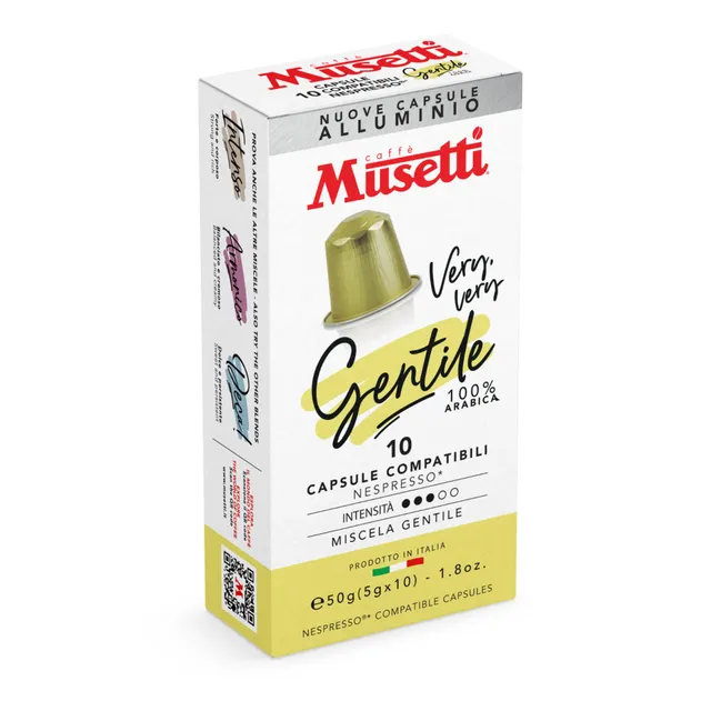 caff-musetti-gentile-100-arabica-10-capsule-alluminio-compatibili-nespresso image 1