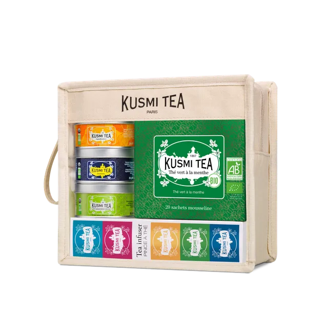 kusmi-tea-trousse-da-viaggio-bio-astuccio-cotone-con-miniature image 1