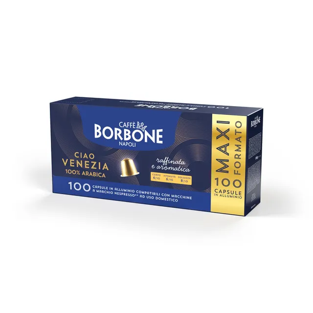 caff-borbone-ciao-venezia-100-capsule-alluminio-compatibili-nespresso image 1