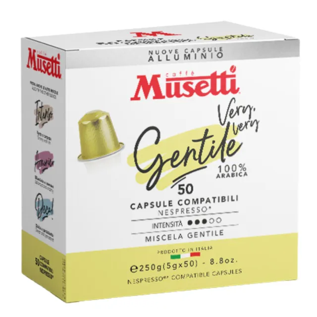 caff-musetti-gentile-50-capsule-compatibili-nespresso-100-arabica-intensit-3-5 image 1