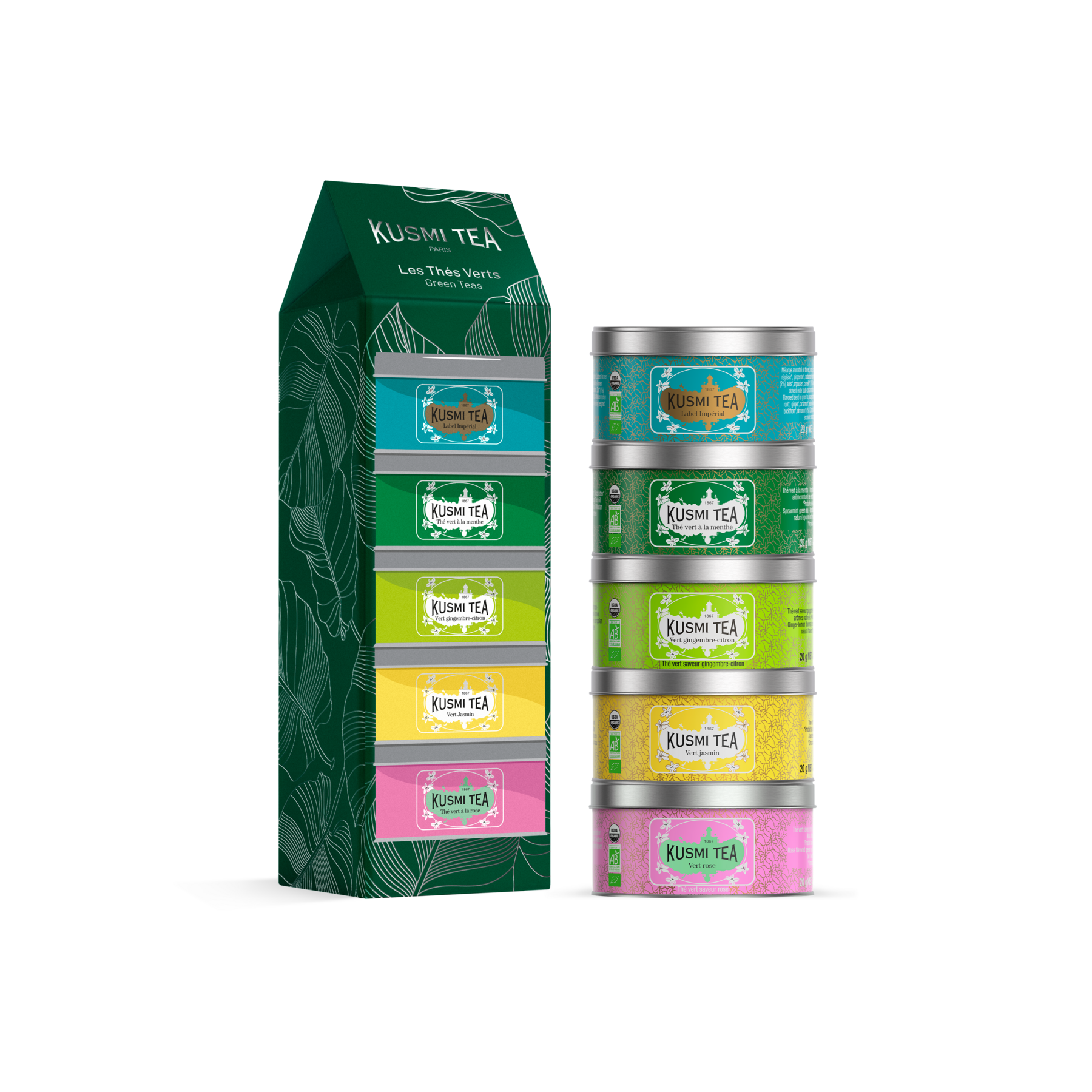 kusmi-tea-cofanetto-t-verdi-bio-5-miniature-sfuse image 1