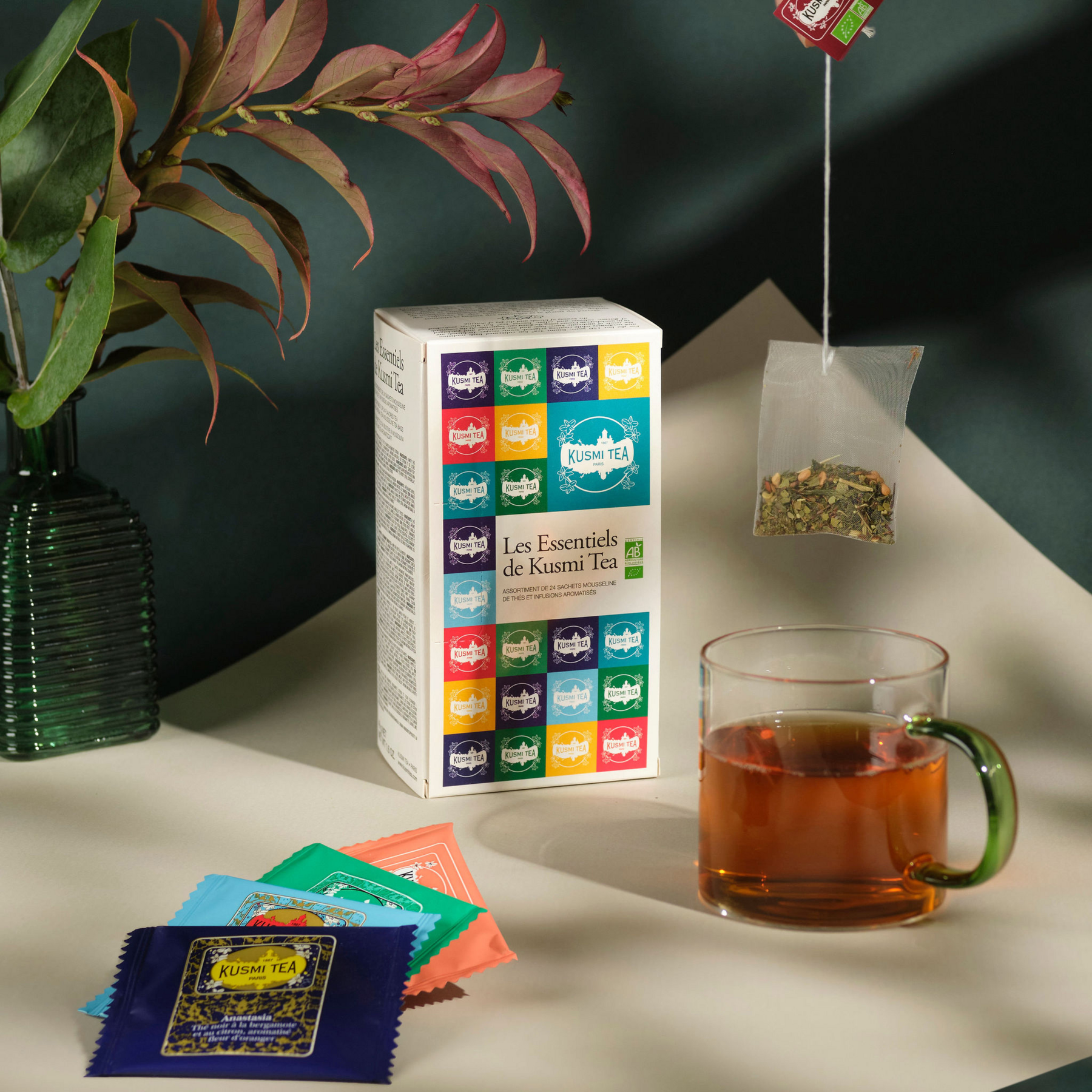 kusmi-tea-les-essentiels-bio-cofanetto-24-bustine-8-mix-t-e-infusi image 2