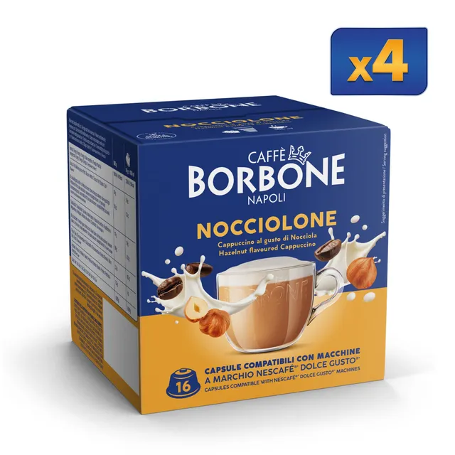 caff-borbone-nocciolone-capsule-compatibili-dolce-gusto-per-cappuccino-alla-nocc image 1