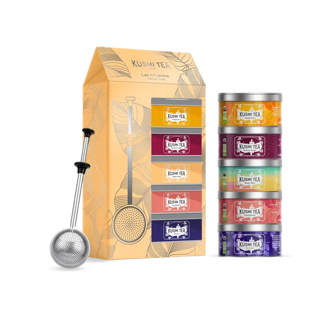 kusmi-tea-cofanetto-infusi-bio-con-infusore-5-miniature-filtro image 1