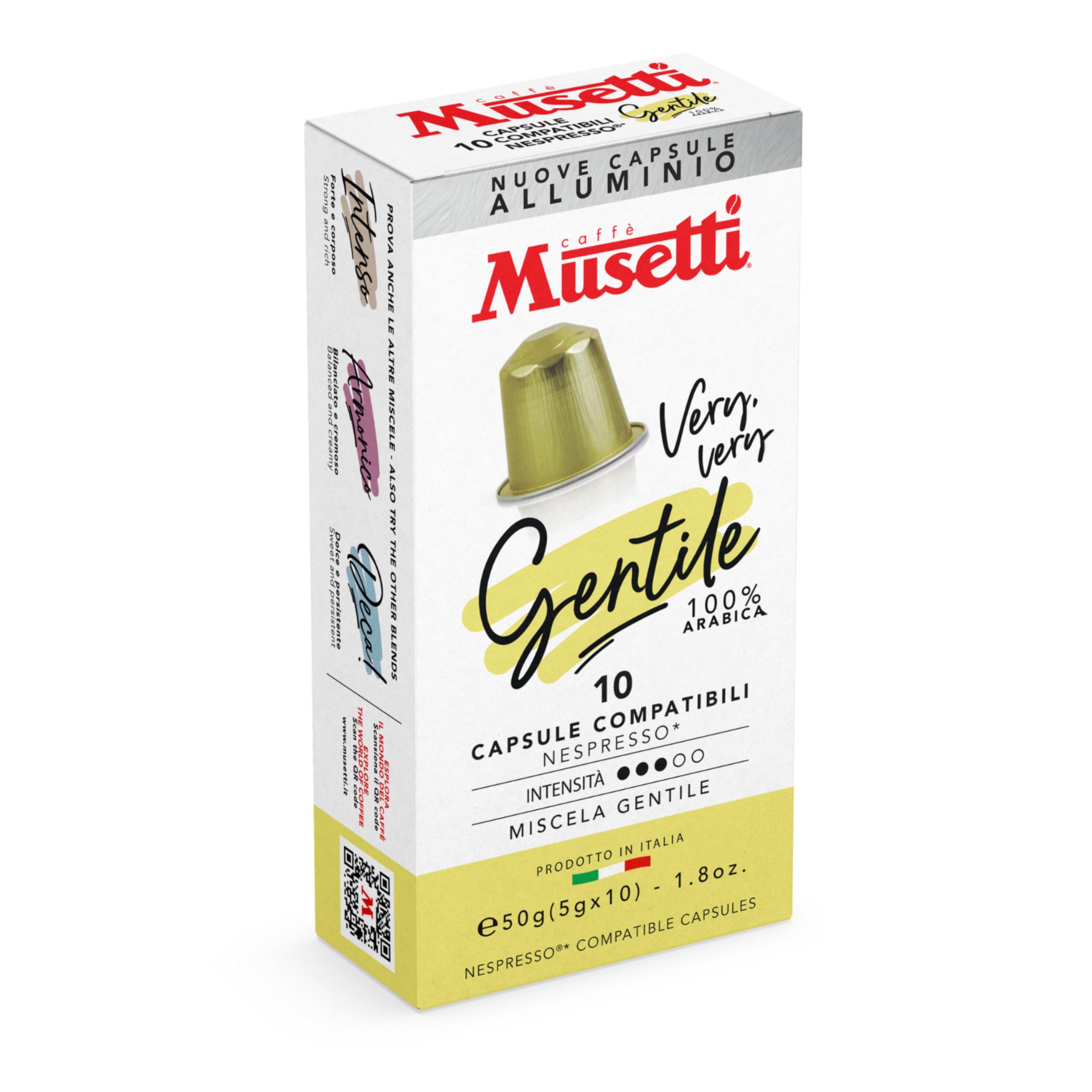 caff-musetti-gentile-100-arabica-10-capsule-alluminio-compatibili-nespresso image 1