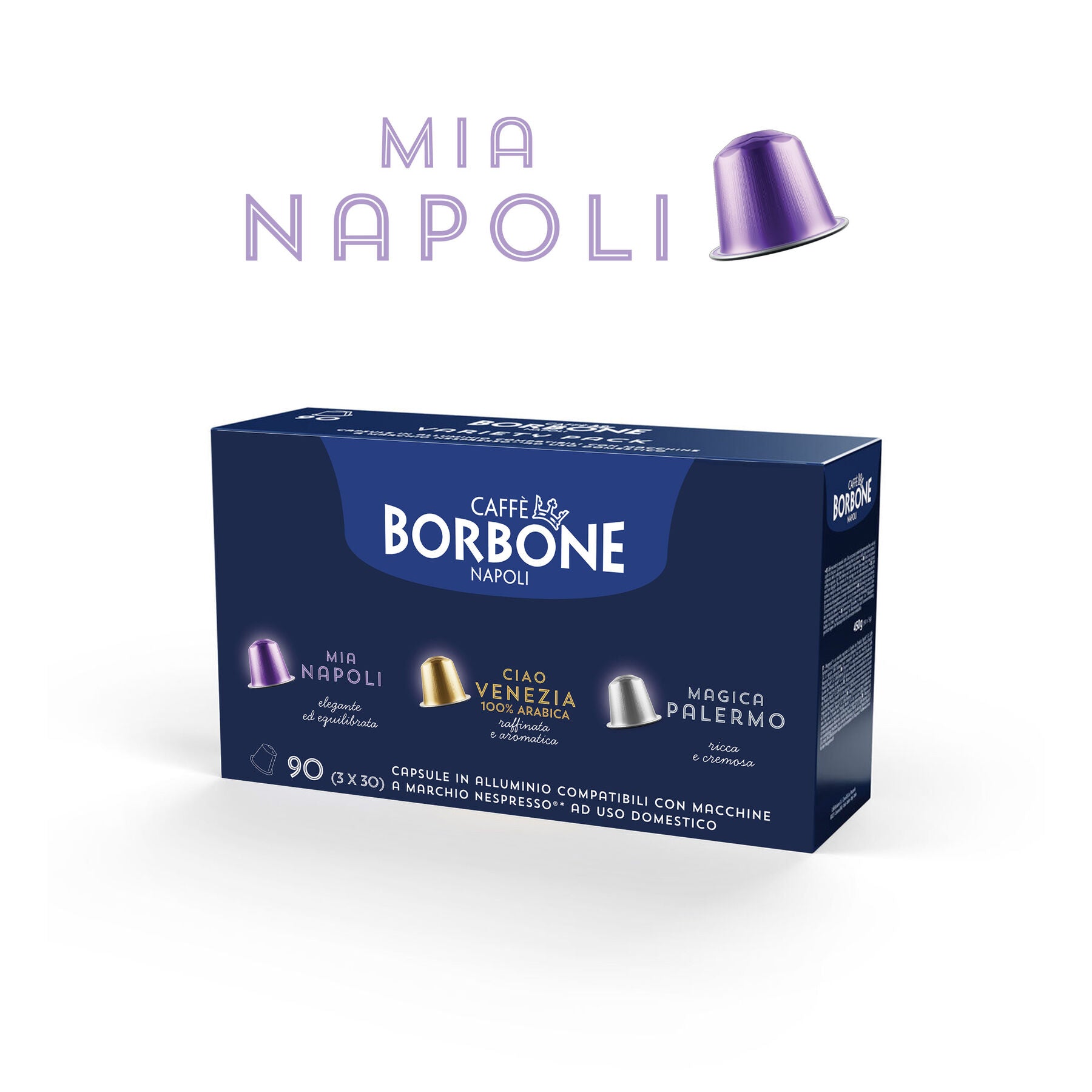 caff-borbone-mia-napoli-miscela-oro-capsule-alluminio-compatibili-nespresso image 2