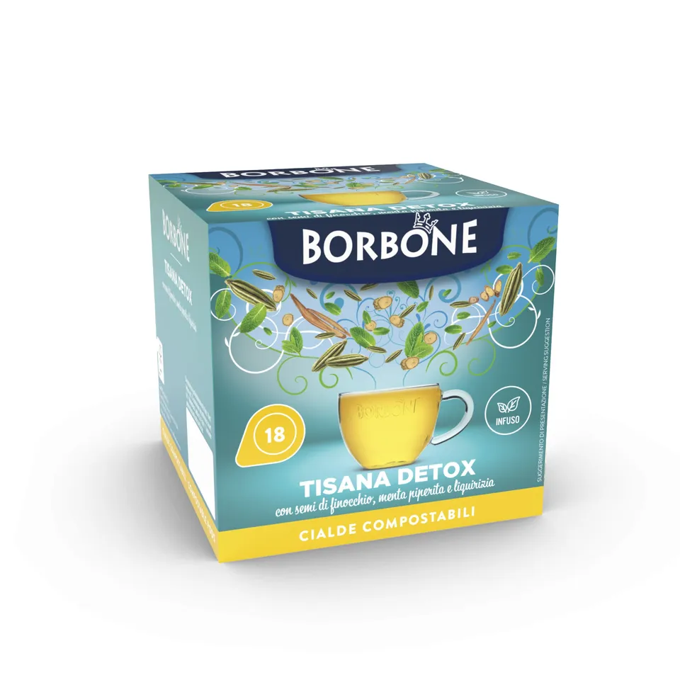 caff-borbone-cialde-tisana-detox-finocchio-menta-liquirizia-rabarbaro image 1
