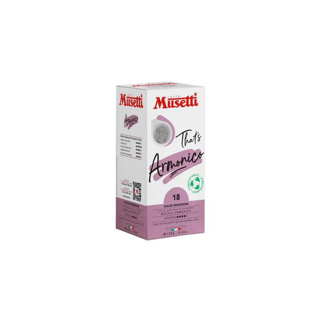caff-musetti-armonico-18-cialde-ese-intensit-4-5-cacao-e-nocciola image 1