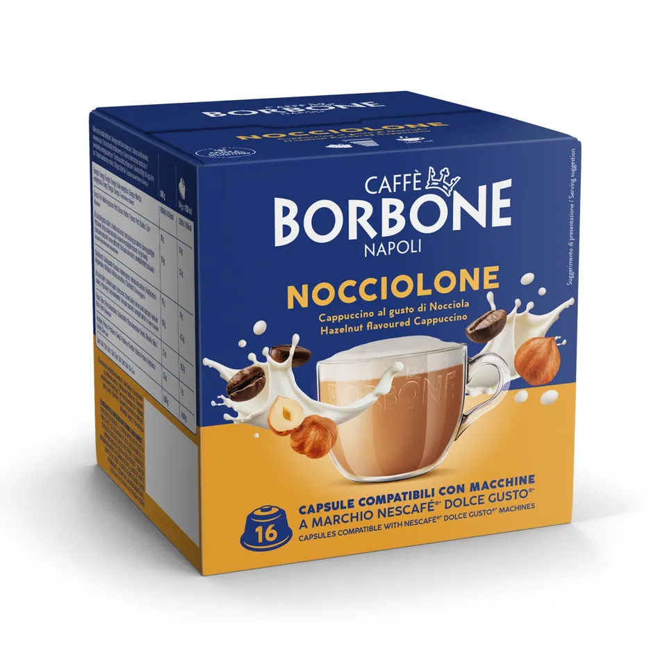 caff-borbone-nocciolone-cappuccino-alla-nocciola-capsule-compatibili-dolce-gusto image 1