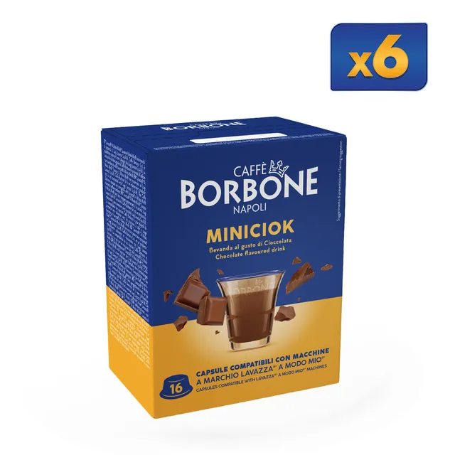 caff-borbone-miniciok-capsule-compatibili-lavazza-a-modo-mio-gusto-cioccolata image 1