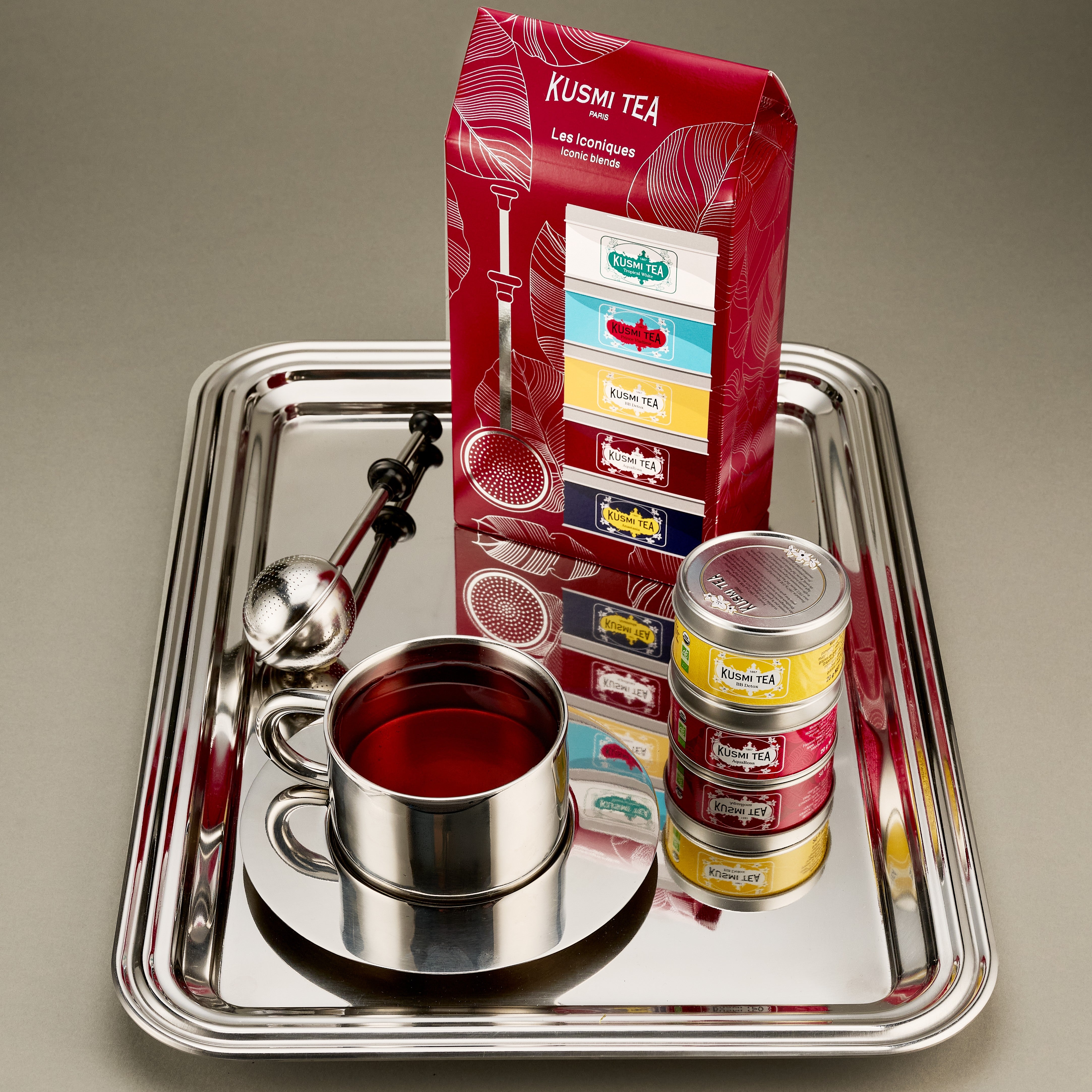 kusmi-tea-cofanetto-iconico-bio-5-mini-t-sfusi-con-infusore image 3