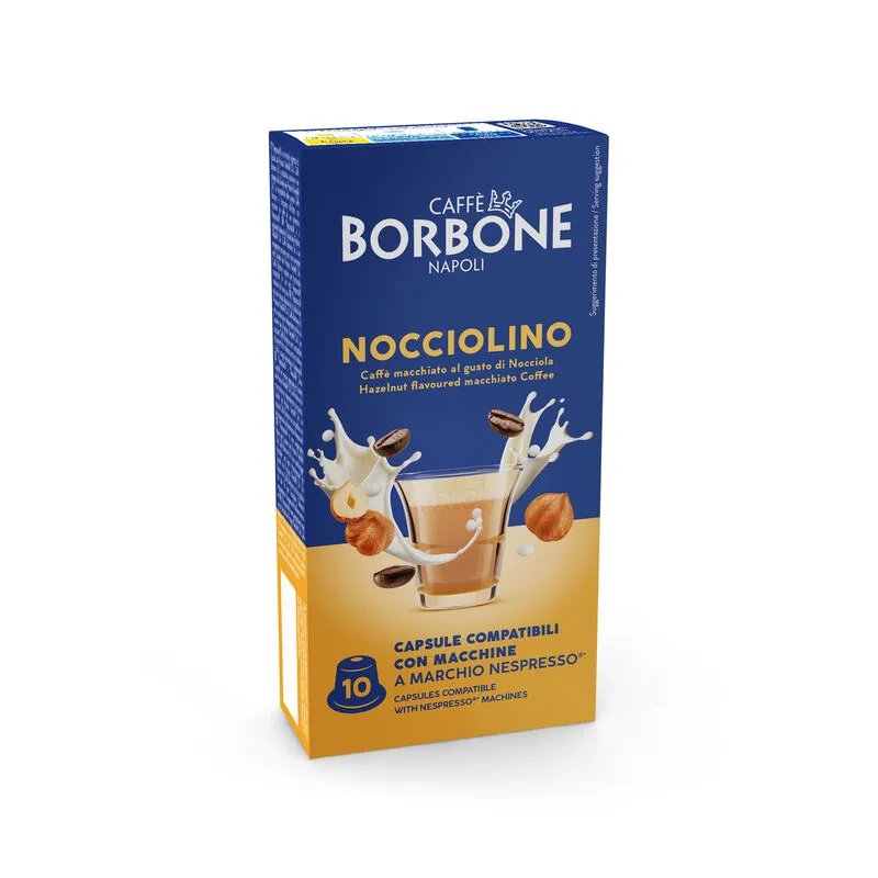 caff-borbone-nocciolino-capsule-compatibili-nespresso-per-cappuccino-alla-noccio image 1