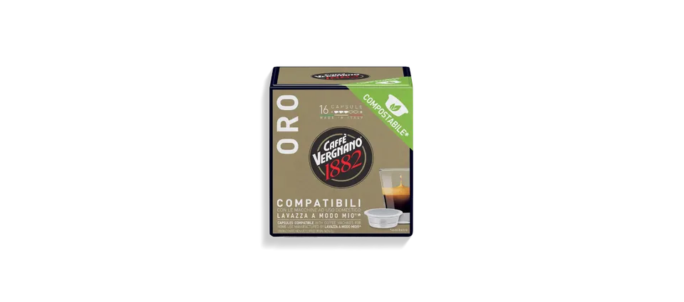 caff-vergnano-oro-arabica-16-capsule-compostabili-compatibili-lavazza-a-modo-mio image 1