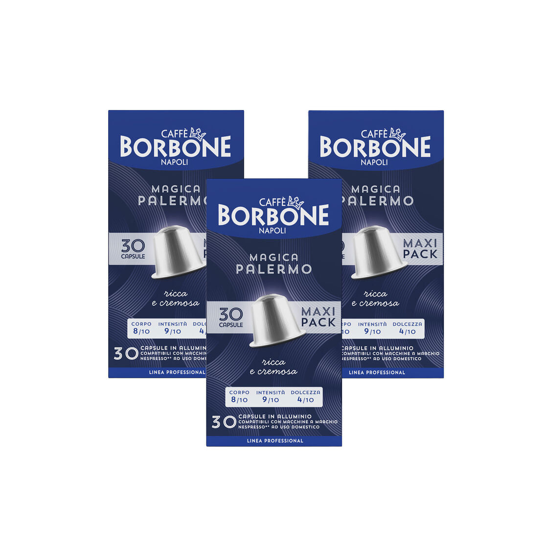 caff-borbone-magica-palermo-miscela-blu-capsule-alluminio-compatibili-nespresso image 1