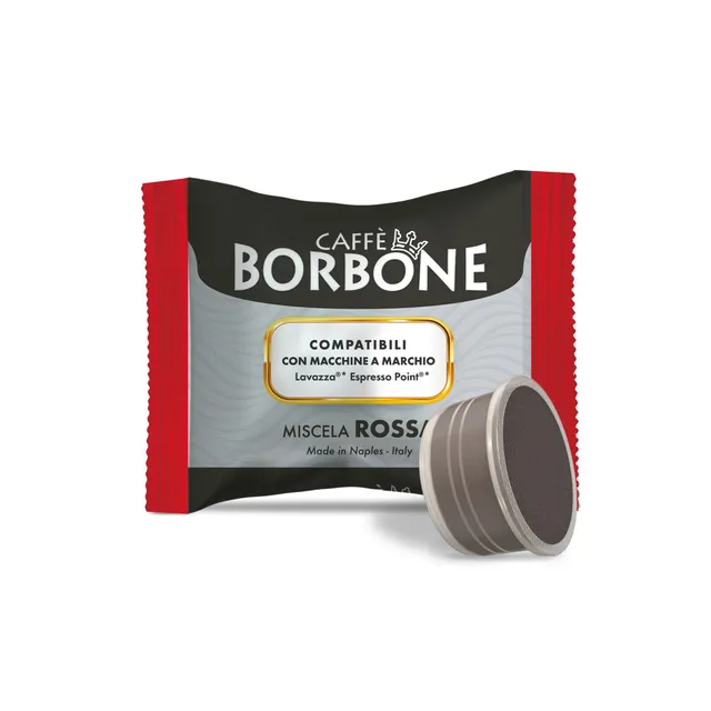 caff-borbone-capsule-compatibili-lavazza-espresso-point-miscela-rossa-forte image 1