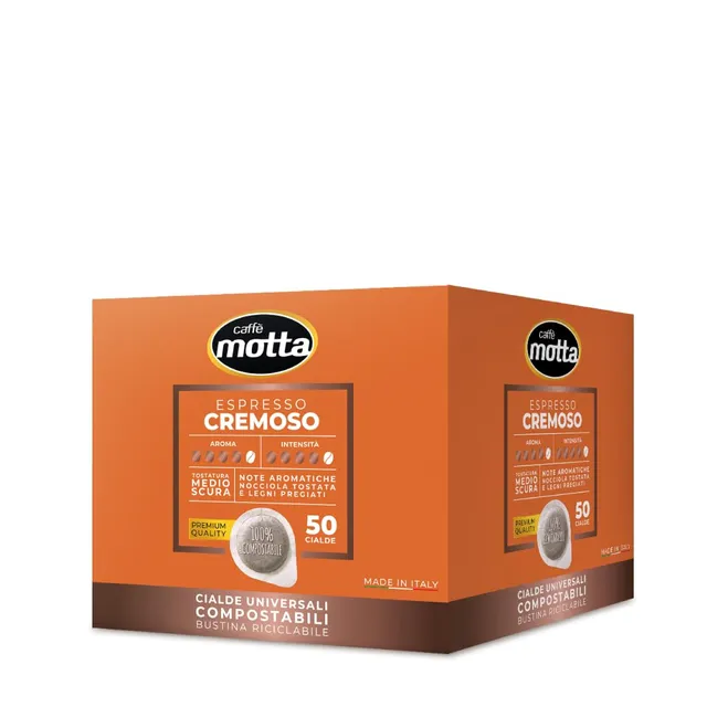 caff-motta-espresso-cremoso-50-cialde-ese-44-mm-compostabili image 1