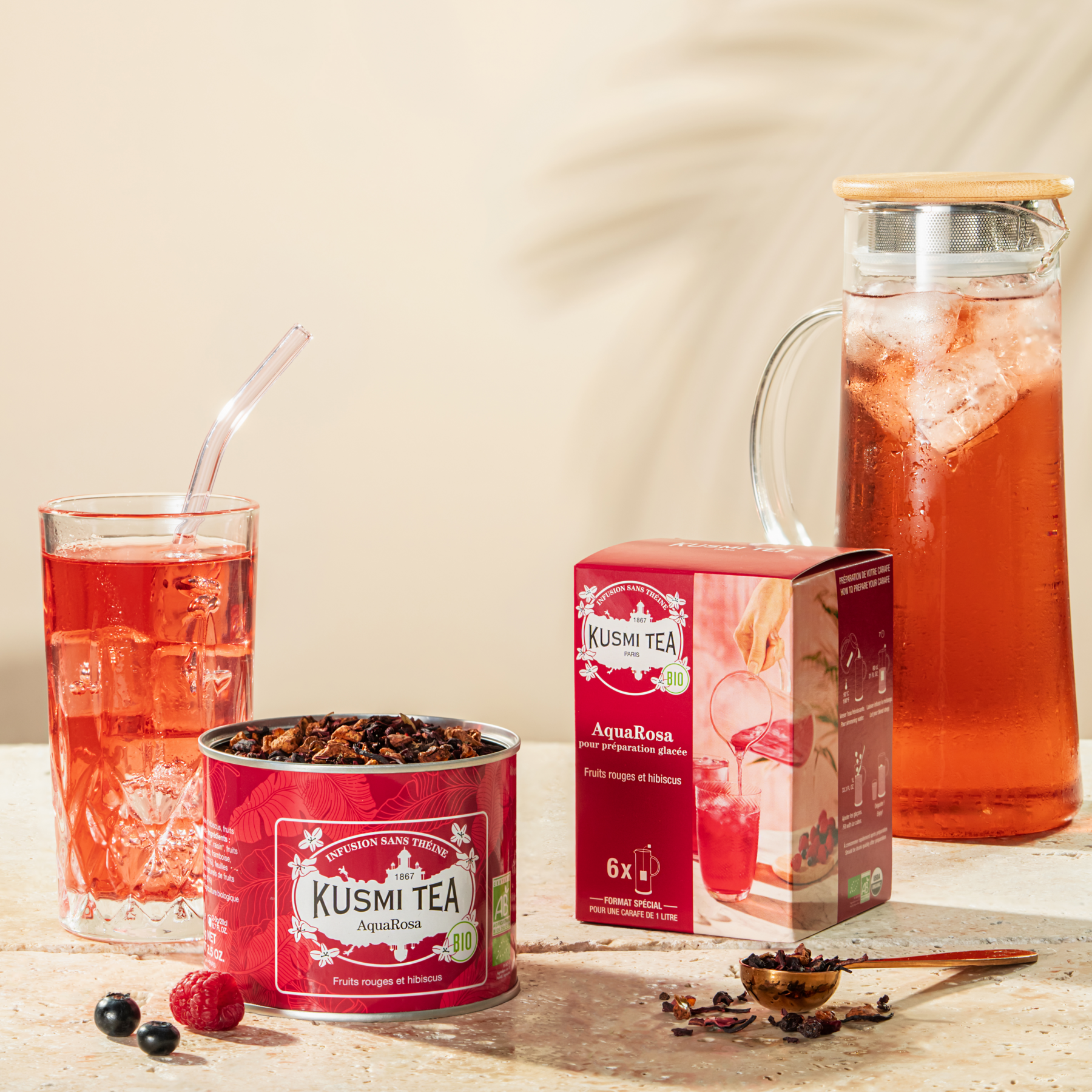 kusmi-tea-aquarosa-infuso-di-frutta-bio-ibisco-e-frutti-rossi-senza-teina image 3
