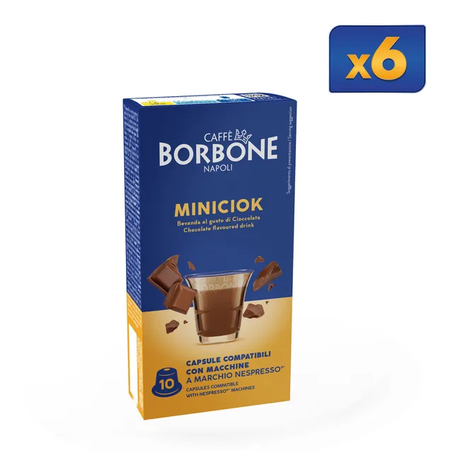 caff-borbone-miniciock-capsule-compatibili-nespresso-al-gusto-cioccolata image 1