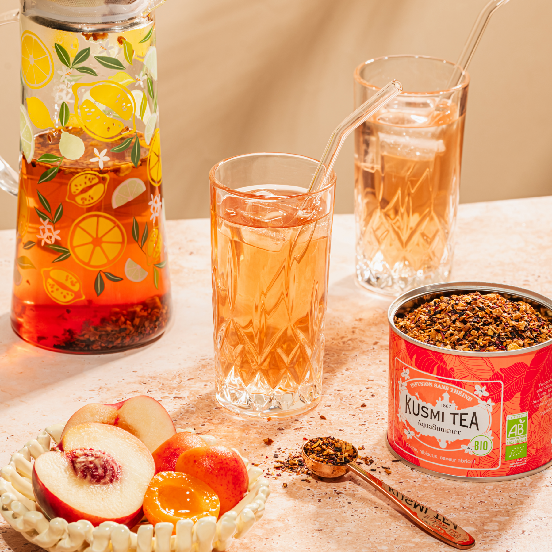 kusmi-tea-aquasummer-bio-tisana-biologica-senza-teina-pesca-e-albicocca image 3