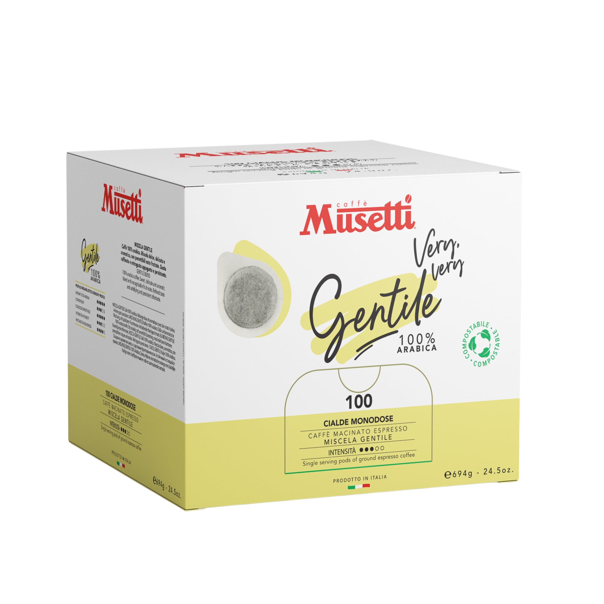 caff-musetti-gentile-100-arabica-100-cialde-ese-intensit-3-5 image 1