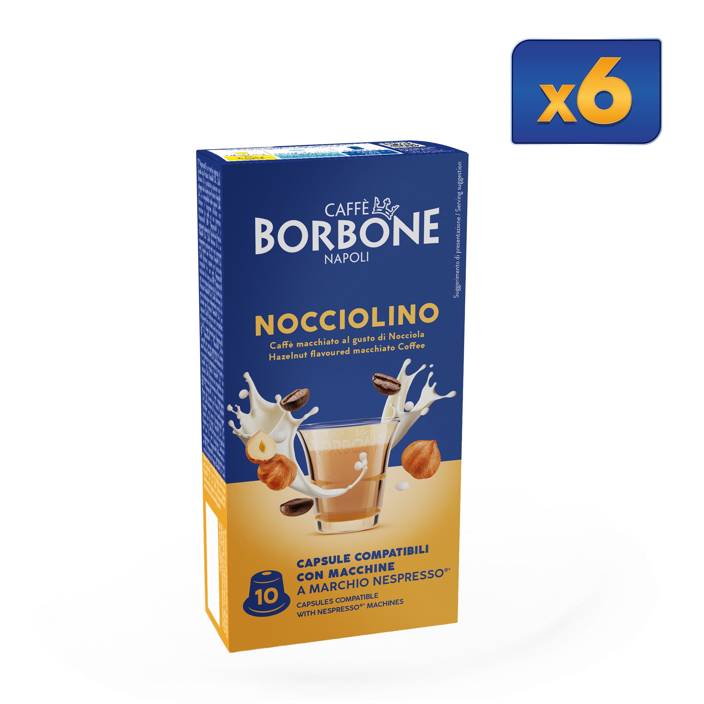 caff-borbone-nocciolino-capsule-compatibili-nespresso-cappuccino-alla-nocciola image 1
