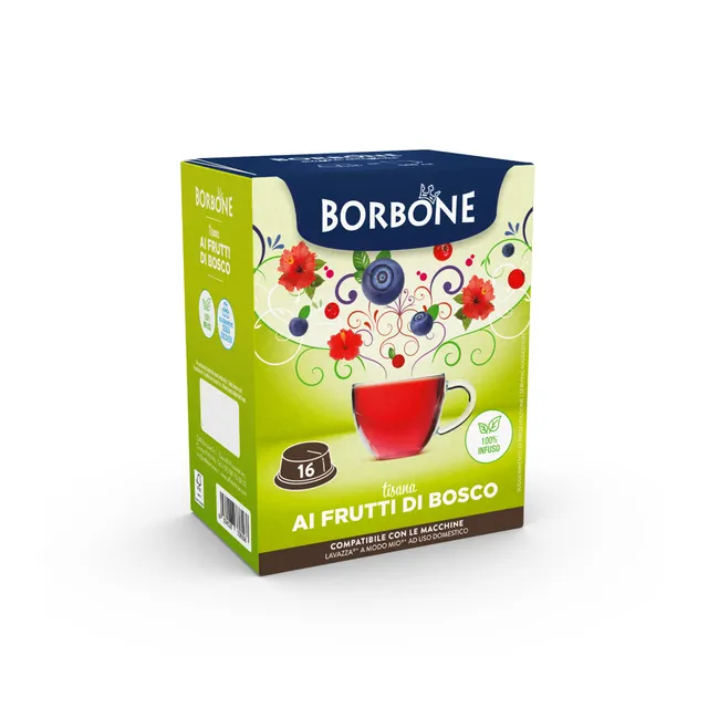 caff-borbone-tisana-ai-frutti-di-bosco-capsule-compatibili-lavazza-a-modo-mio image 1