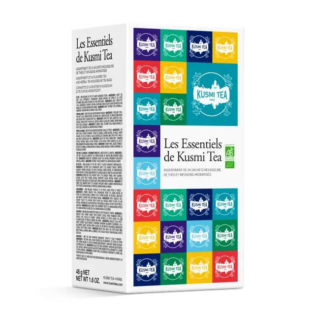 kusmi-tea-les-essentiels-bio-cofanetto-24-bustine-8-mix-t-e-infusi image 1