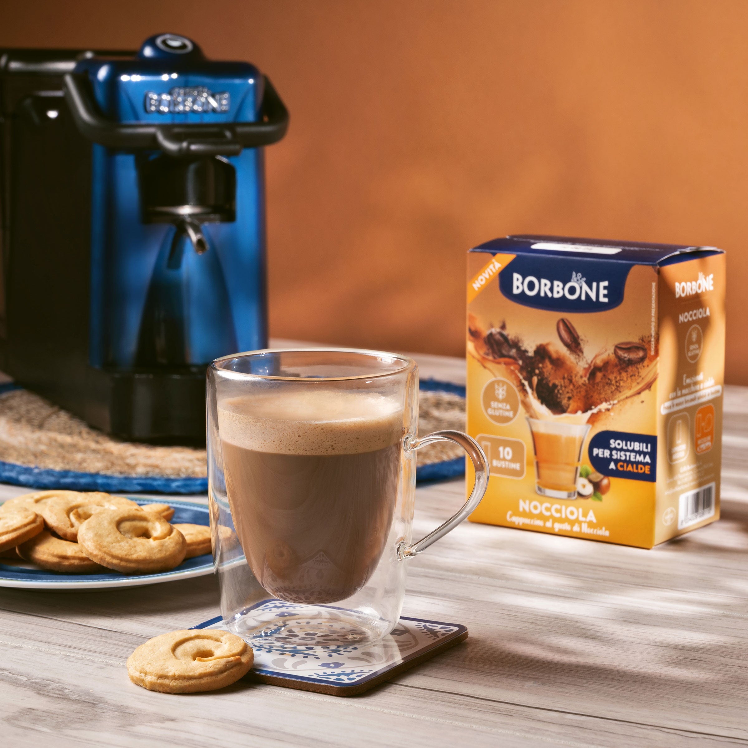 caff-borbone-stick-cappuccino-nocciola-preparato-solubile-per-sistema-a-cialde image 2