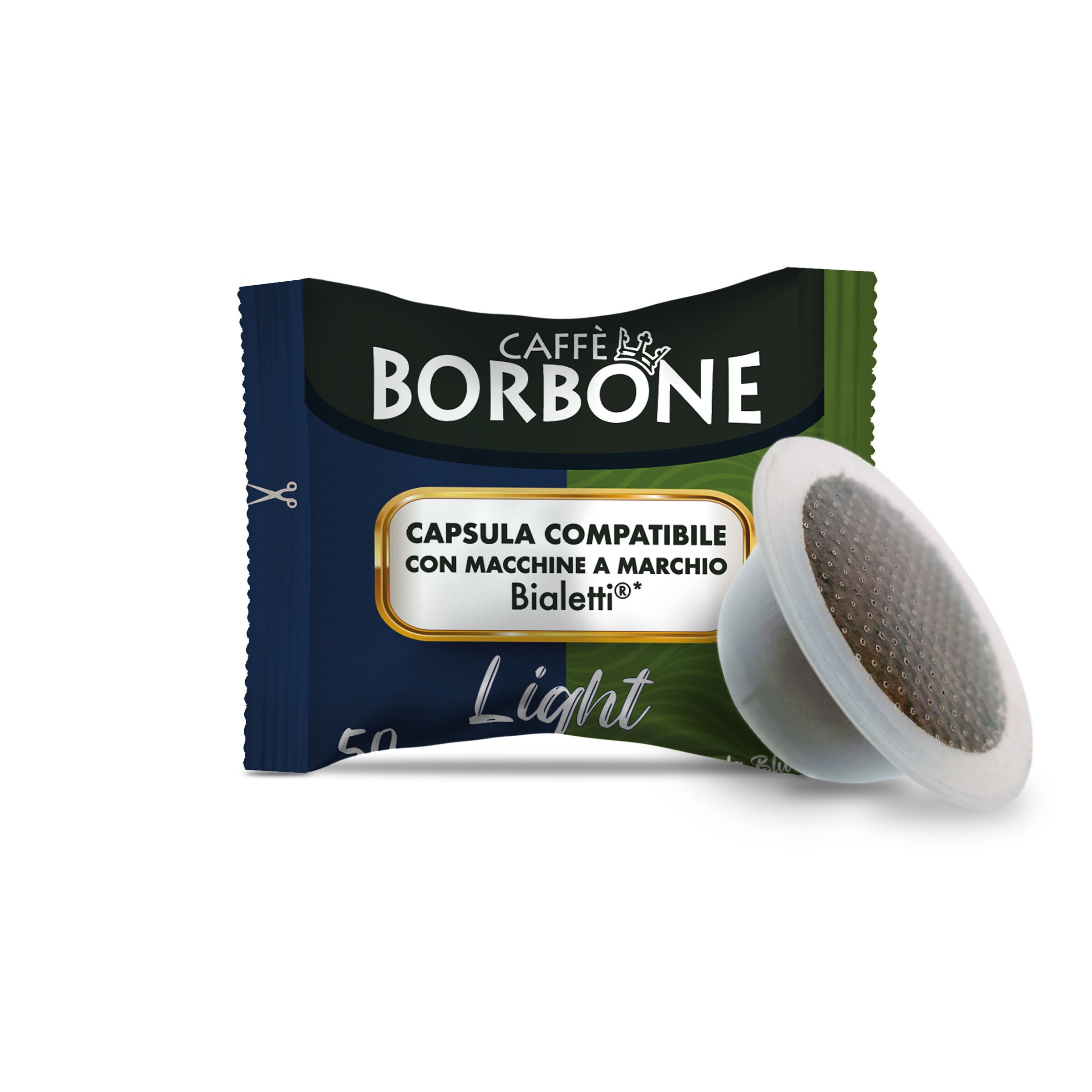 caff-borbone-miscela-light-50-blu-50-dek-capsule-compatibili-bialetti image 1