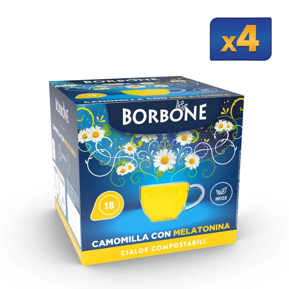 caff-borbone-cialde-camomilla-con-melatonina-tisana-rilassante-in-cialde image 1