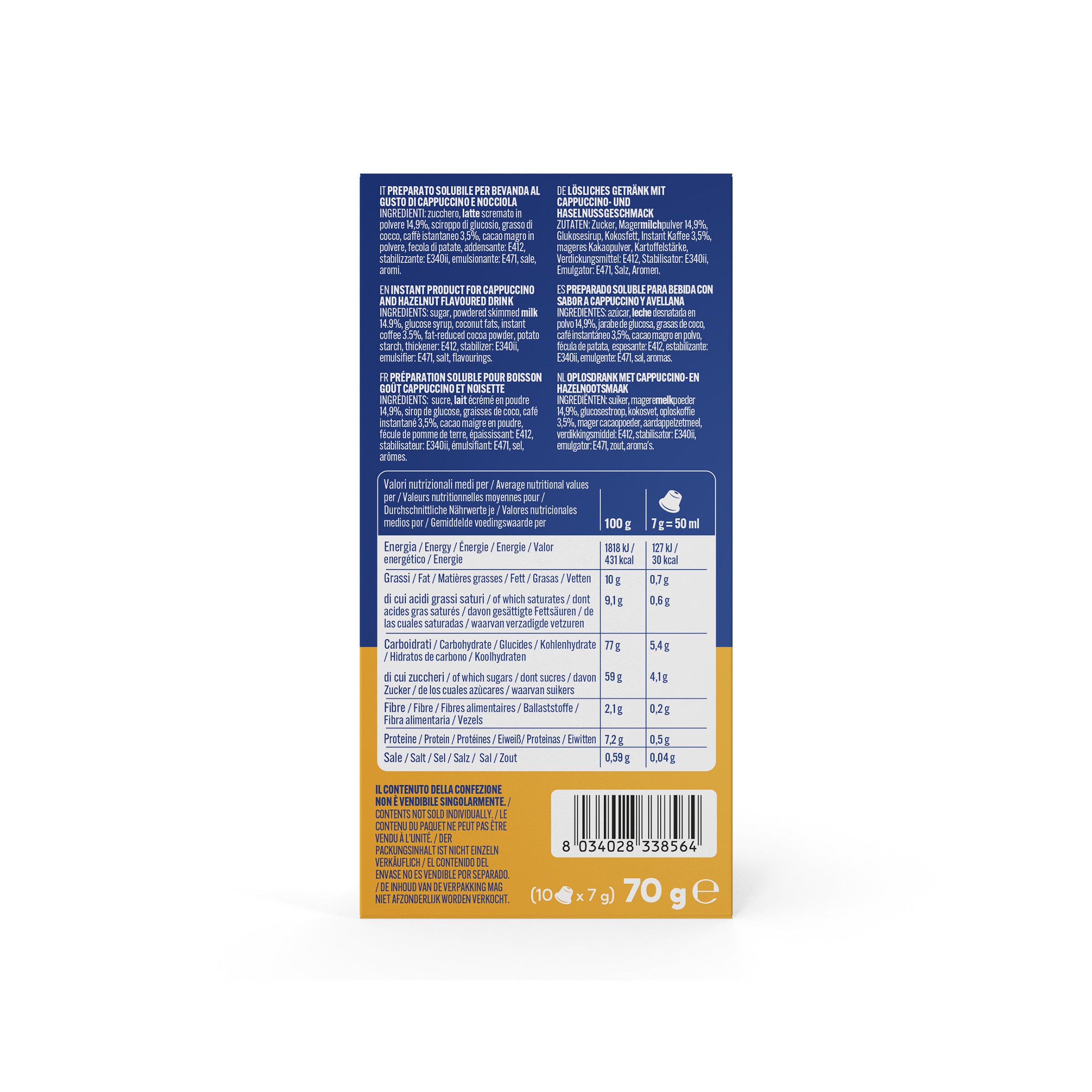 caff-borbone-nocciolino-capsule-compatibili-nespresso-cappuccino-alla-nocciola image 2