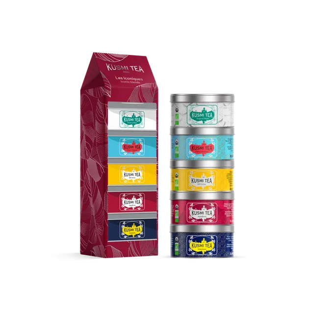 kusmi-tea-cofanetto-iconico-bio-5-t-e-infusi-in-miniatura-sfusi image 1
