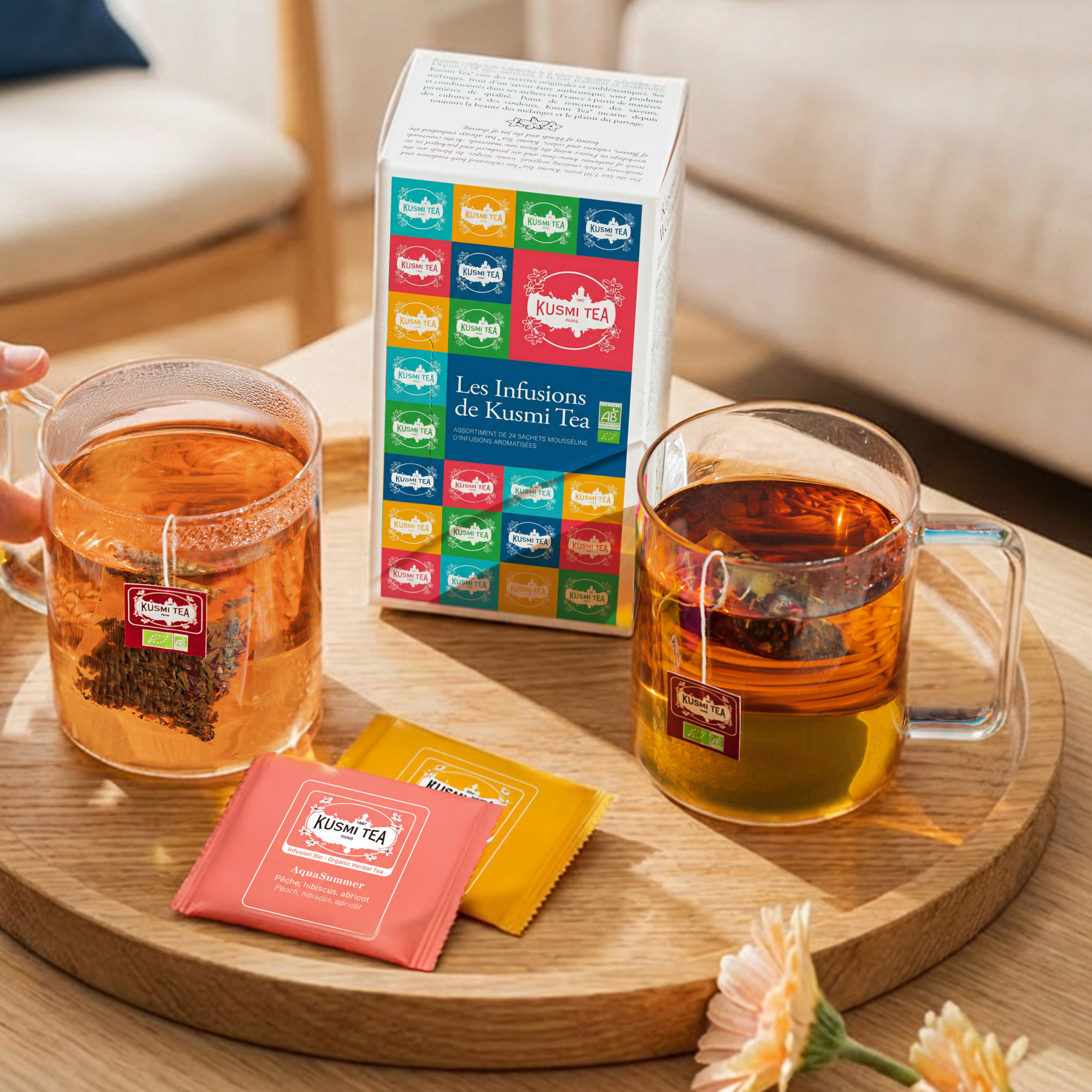 kusmi-tea-cofanetto-les-infusions-bio-8-ricette-in-bustine image 2